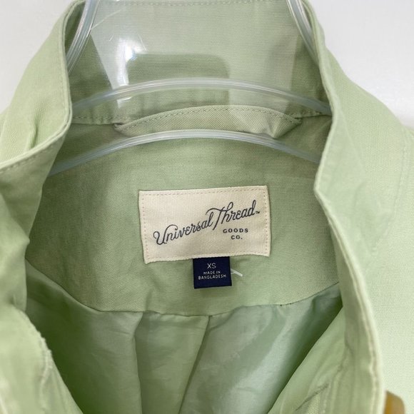 Universal Thread Womens Jacket XS Utility Long Green Button Up Front Pockets New - Picture 8 of 12